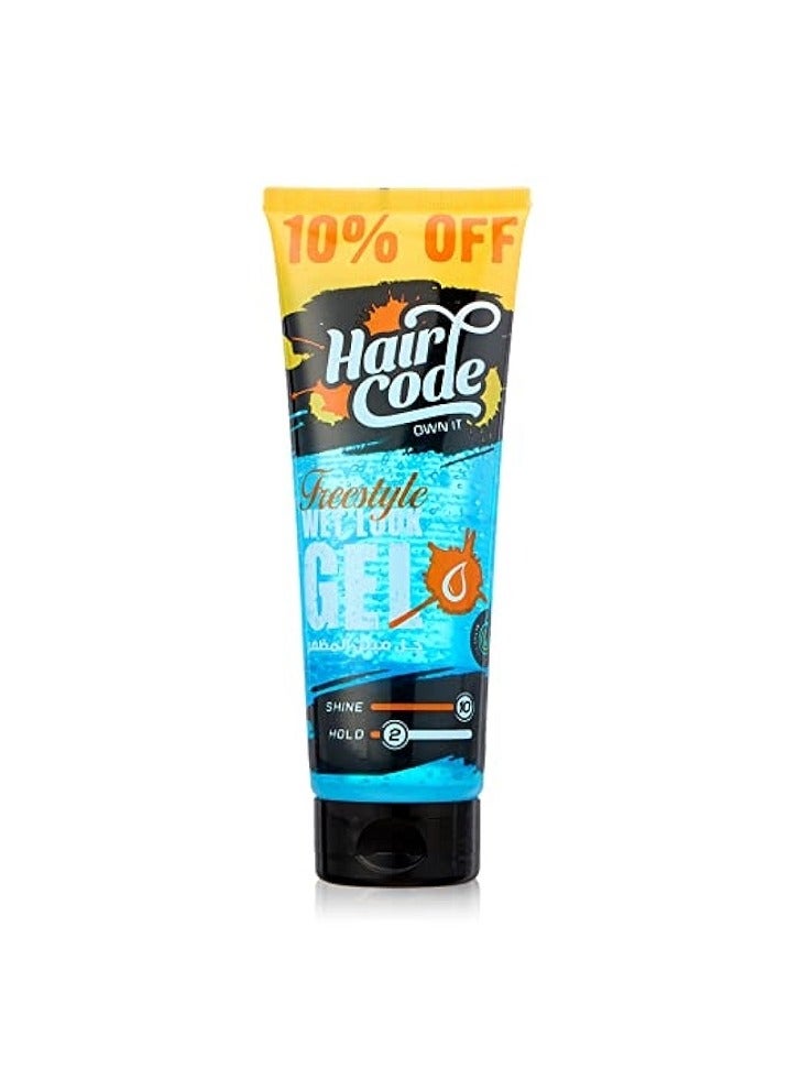 Hair Code Wet Look Styling Gel – 250ml (Blue Tube)