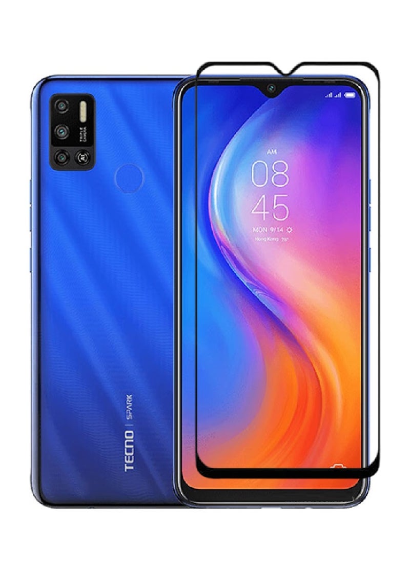 AINA Tempered Glass Screen Protector 5D Designed For Tecno Spark 6 Air Full Glue Edge to Edge Full Screen Coverage And Bubble Free - Image 1