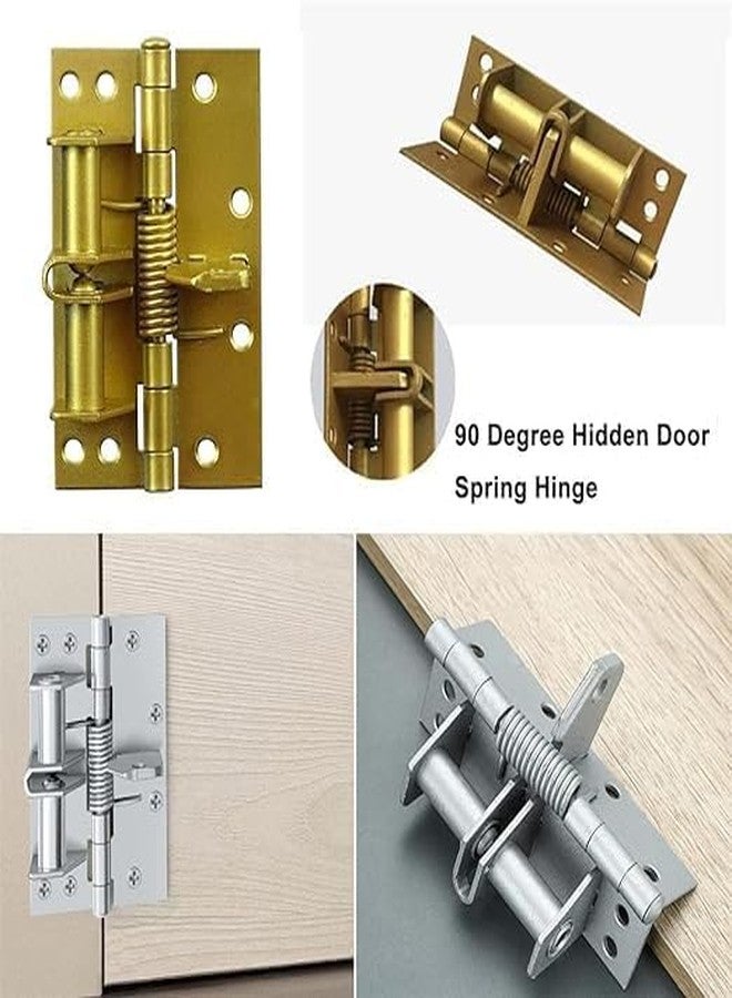 PRYFIL Automatic Door Closing Hinges - Self-Closing Door Hinge Set for Smooth and Convenient Door Operation - Easy Installation (Multicolor) (1) - Image 4