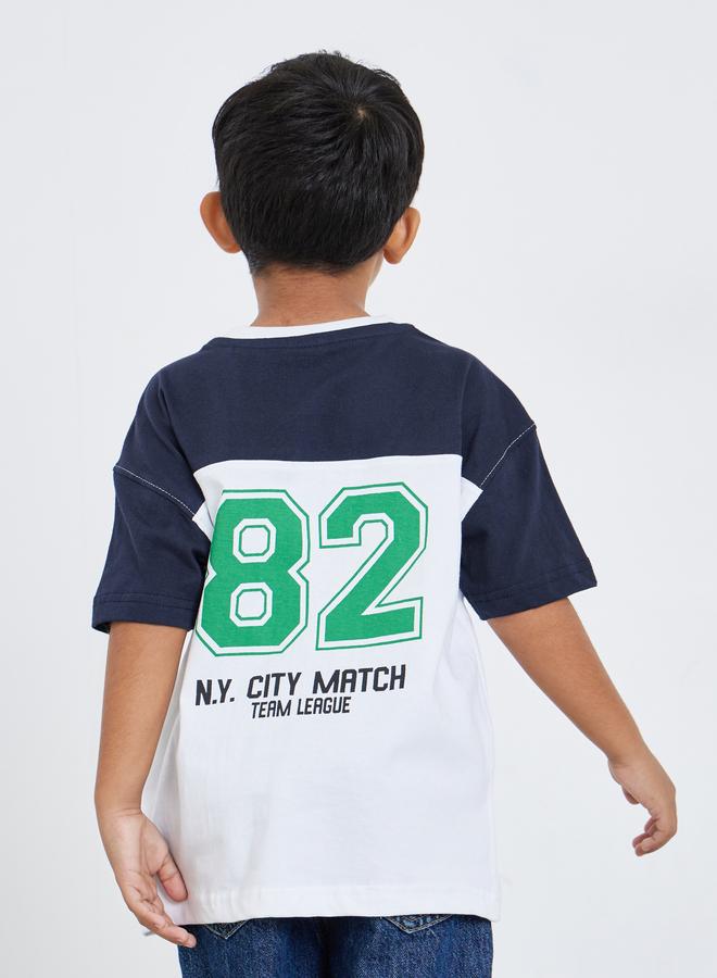 Styli Boys Color Block Printed Oversized T-Shirt - Image 4