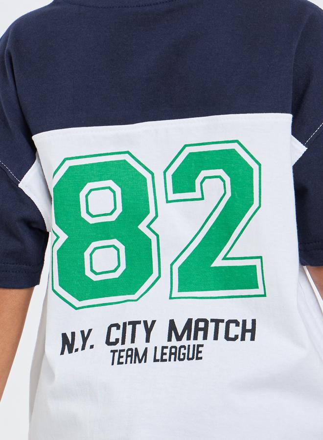 Styli Boys Color Block Printed Oversized T-Shirt - Image 5