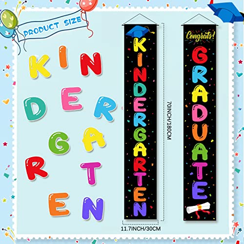 Tudomro 2026 Kindergarten Graduation Decorations Preschool Graduation Door Banner Congrats Grad Door Porch Banner Hanging Decor for Class School Graduation Party SuppliesClassic Kindergarten Style - Image 5