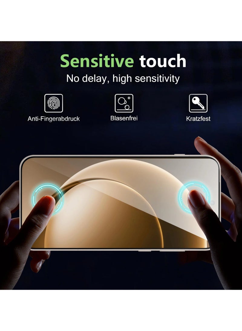 عام [3+3 قطع] واقي شاشة زجاجي مقوى وواقي عدسة كاميرا متوافقان مع ون بلس 15 5G، دعم فتح البصمة، صلابة 9H مقاوم للخدوش وخالي من الفقاعات. - Image 3