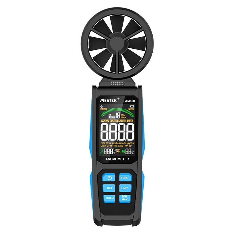 Digital Anemometer Handheld Wind Speed Meter with Color LCD Data Hold Low Battery Alert - Image 5