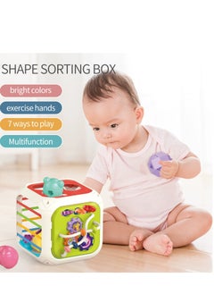 FLYHSO Baby Activity Center Shape Classifier, 7-in-1 Sorting Box, Early Learning Interactive Montessori Toys for Preschool Boys and Girls Gifts  - Image 1