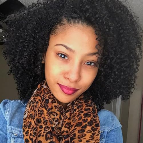 ZigZag Hair Afro Kinky Curly Clip In Human Hair Extensions Brazilian Virgin African American 4B 4C Clip in Hair Extensions Natural Clip Ins For Black Women 12inch 3B 3C - Image 2