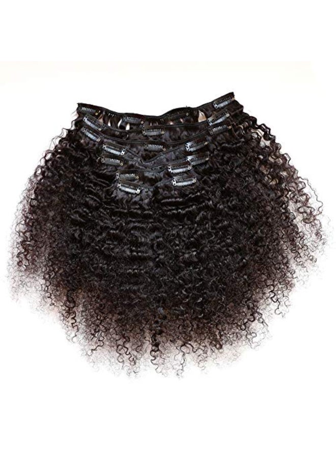 ZigZag Hair Afro Kinky Curly Clip In Human Hair Extensions Brazilian Virgin African American 4B 4C Clip in Hair Extensions Natural Clip Ins For Black Women 12inch 3B 3C - Image 4