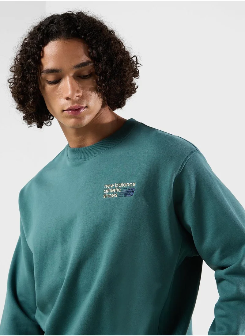 New Balance Athletics Relaxed Logo  Hoddie