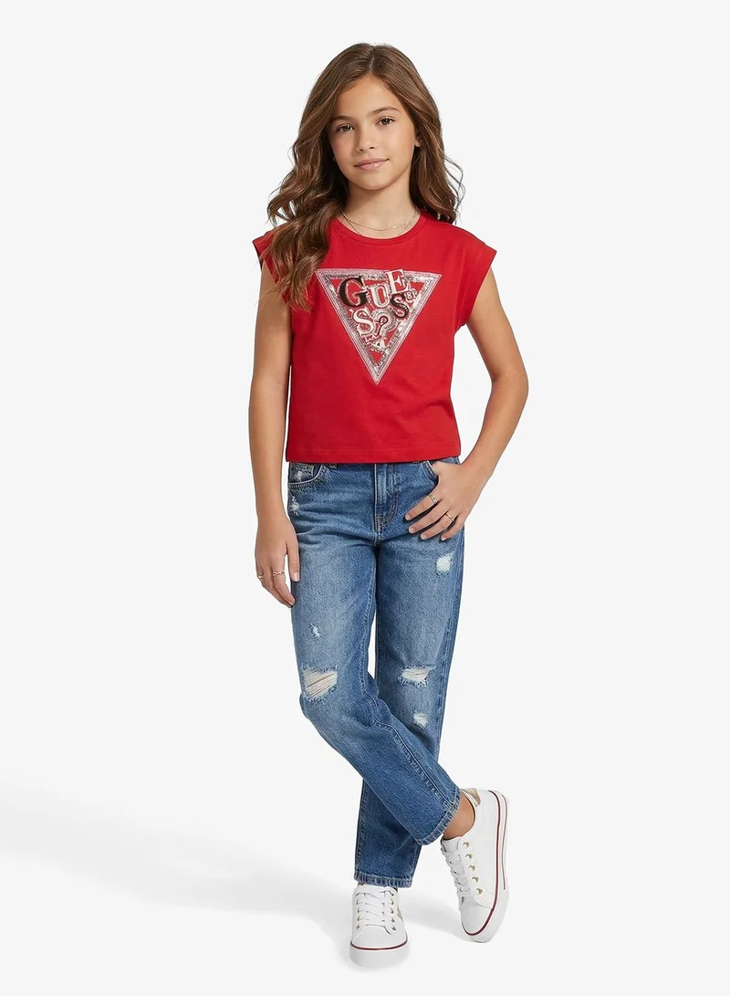 جس تيشيرت برقبة دائرية برسومات شبابية