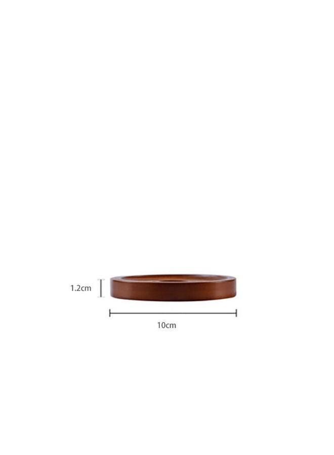 Creative Bamboo Rotary Cup Coaster Internet Celebrity Rotating Tumbler Cup Coaster Household Cup Holder Multifunctional Base Universal-Specifications:Rotary Cup Special Coaster【10 Cm]  - Image 1