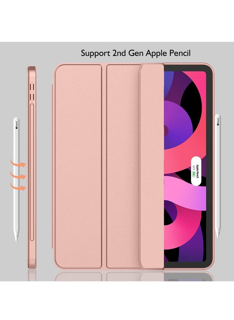 ELTRAZONE iPad Air 11 Inch Case M2 2024 – iPad Air 5th/4th Generation Case 2022/2020 10.9 Inch with Pencil Holder, Trifold Stand Smart Case – Baby Pink, Stylish, Slim, and Protective Design for iPad - Image 4