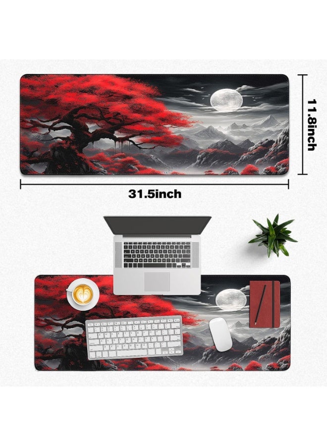 Full Moon Extended Gaming Mouse Pad with Stitched Edges 80×30cm XL Desk Mat for Gaming, Office, Keyboard, Mouse, Laptop, Workstation and Professional Desk Setups - Image 5