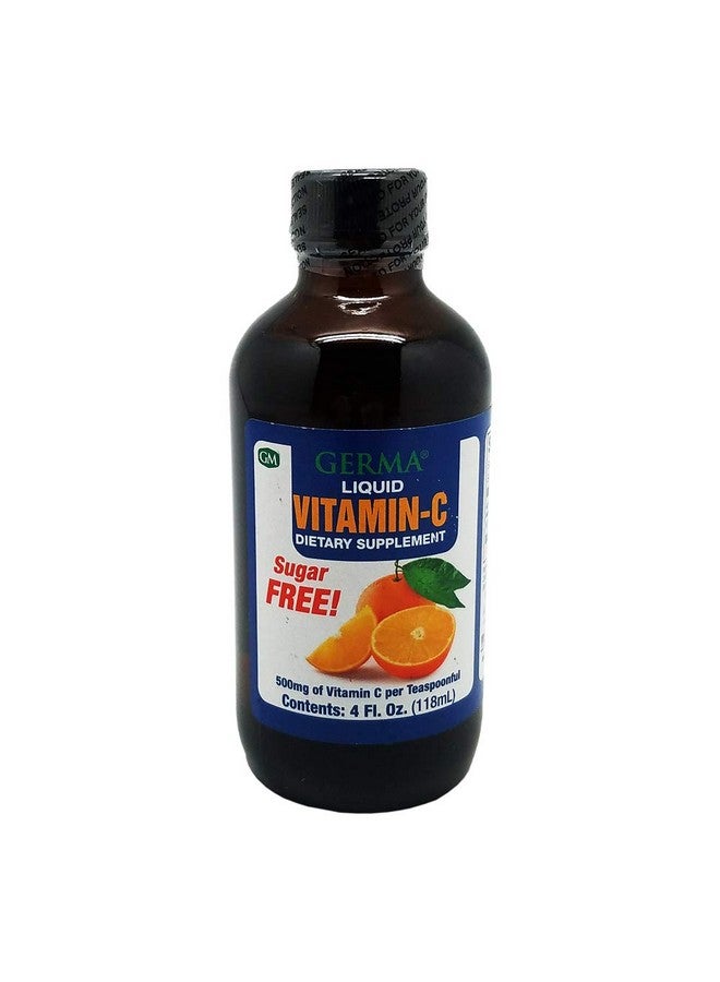 Germa Sugarfree Liquid Vitamin C. 500 Mg. Fast Absorbing Dietary Supplement. Immune System Booster. 4 Oz / 118Ml - Image 2