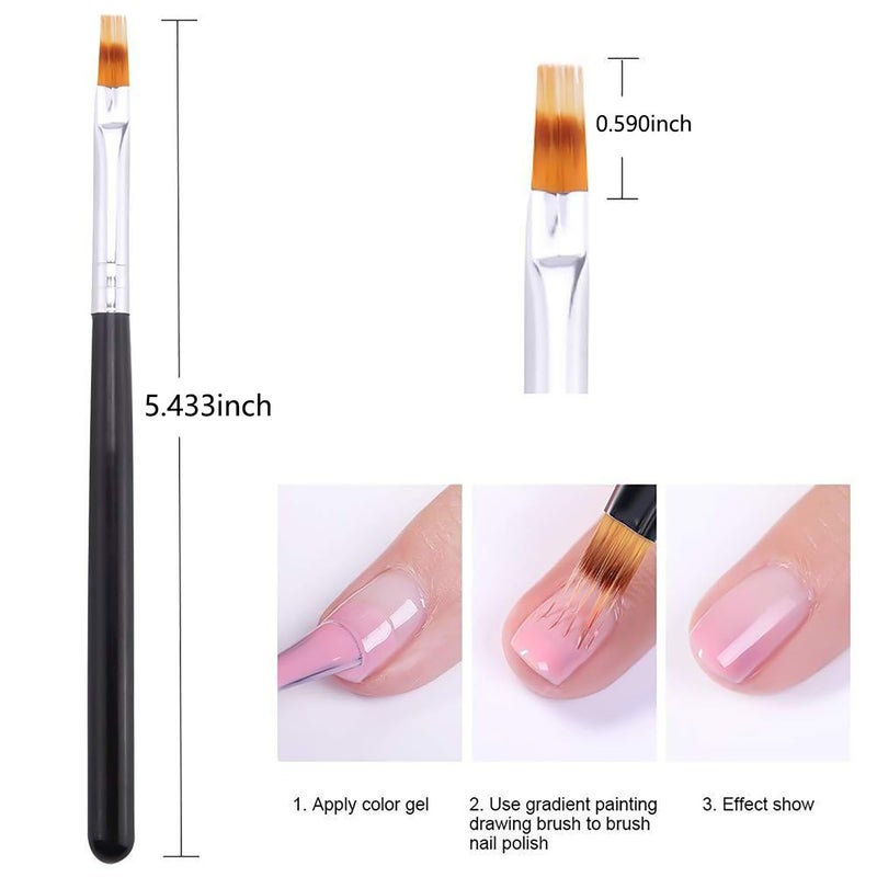 WOKOTO 4 Pcs Ombre Nail Brush For Gel Nails Gradient Nail Sponges Silicone Nail Brushes For Ombre Nail Art Brushes For Acrylic Application Nails Art Tools For French Tip Nail Art Ombre Brushes - Image 4