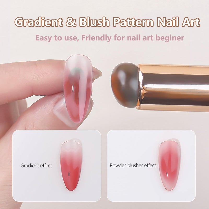 WOKOTO 4 Pcs Ombre Nail Brush For Gel Nails Gradient Nail Sponges Silicone Nail Brushes For Ombre Nail Art Brushes For Acrylic Application Nails Art Tools For French Tip Nail Art Ombre Brushes - Image 3