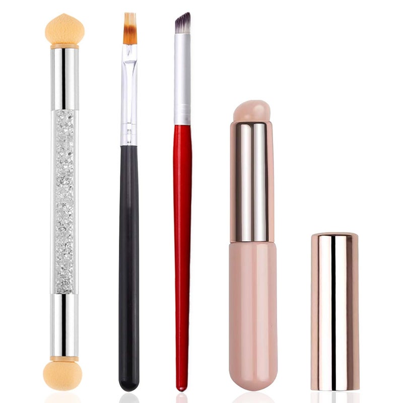 WOKOTO 4 Pcs Ombre Nail Brush For Gel Nails Gradient Nail Sponges Silicone Nail Brushes For Ombre Nail Art Brushes For Acrylic Application Nails Art Tools For French Tip Nail Art Ombre Brushes - Image 1
