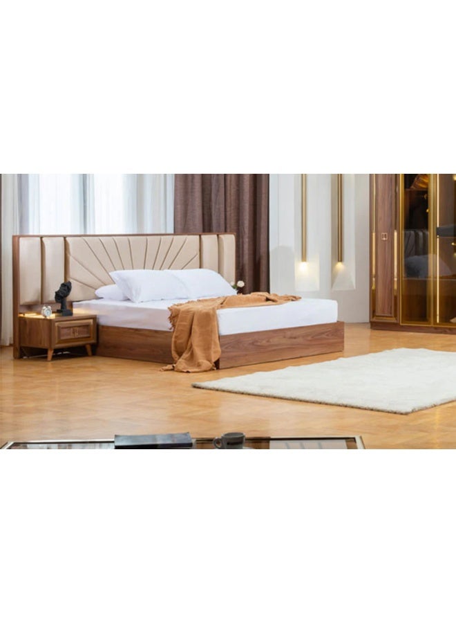 MK Kabbani Furniture طقم غرفة نوم كينج 5 قطع نيو جولد - 180x200 سم - Image 1