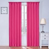 Eclipse ECLIPSE Blackout Curtains for Bedroom - Kendall Insulated Darkening Single Panel Rod Pocket Window Treatment - Image 1