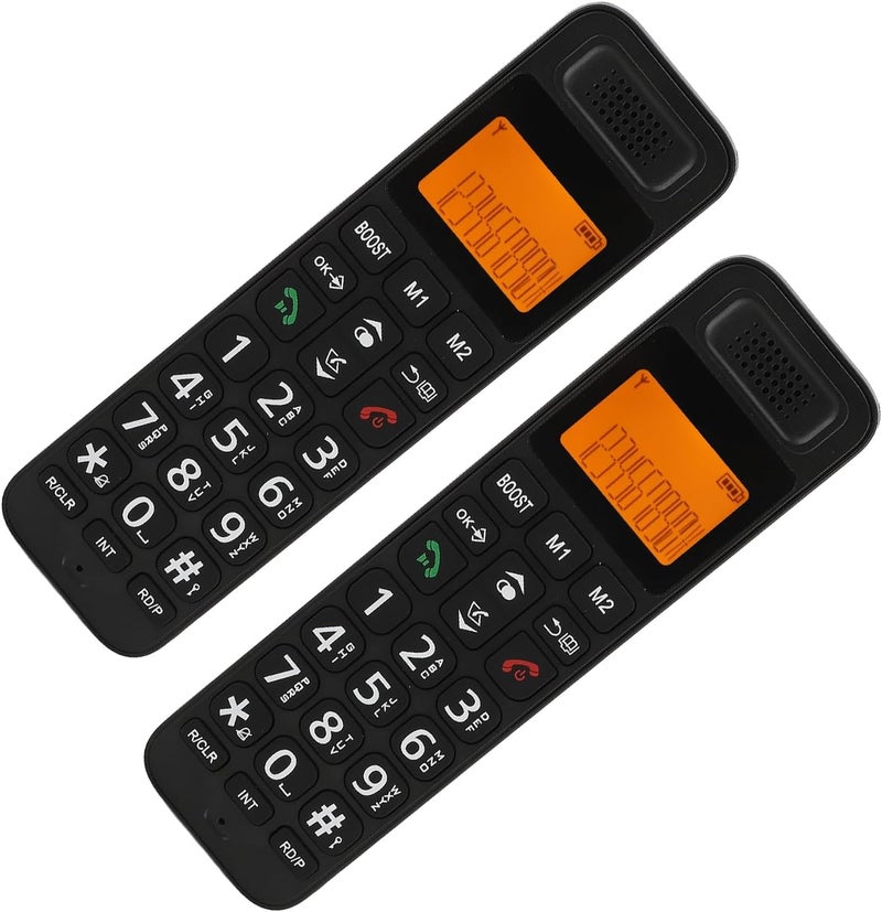 SUNGOOYUE DECT 6.0 Cordless Phone, 2 Handsets with Caller ID Call Waiting Call Block Intercom Speakerphone, for Home Business and Elderly (Black) - Image 3