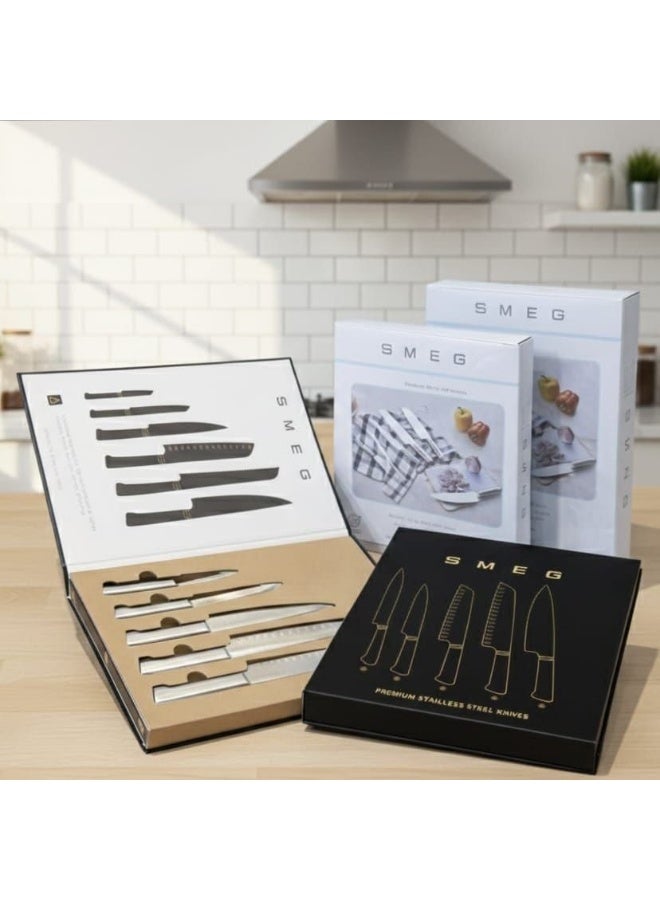 smeg 6-piece knife set - Image 1