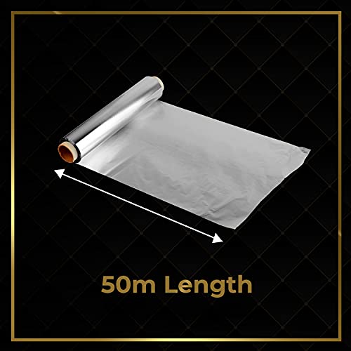 LuxLiv Aluminum Heavy Duty Tin Foil Roll – 12 inch wide x164 ft Length,161 sq ft – Commercial Grade & Extra Thick, Strong Enough for Food Service Industry with cutter - LuxLiv® - Image 5