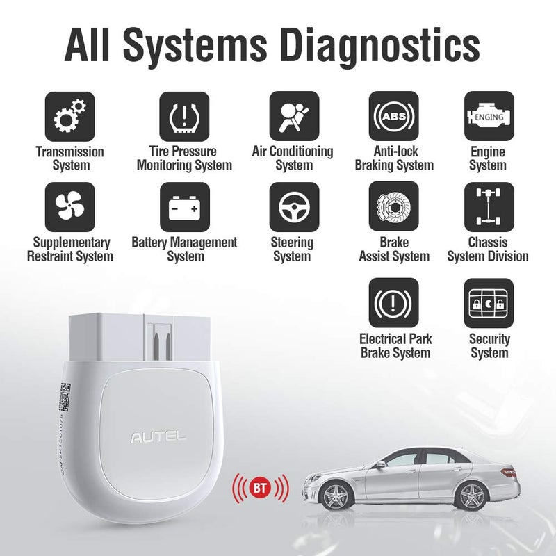 Autel Ap200(Ht200) Bluetooth Obd2 Scanner  Code Reader With Full Systems Diagnoses And 19 Service Functions  Mini Size Version Of Mk808 Diagnostic  Vehicle Scan Tool For Iphone & Android Devices - Image 3