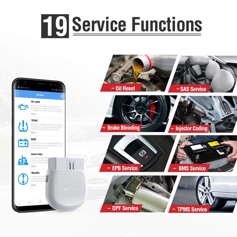Autel Ap200(Ht200) Bluetooth Obd2 Scanner  Code Reader With Full Systems Diagnoses And 19 Service Functions  Mini Size Version Of Mk808 Diagnostic  Vehicle Scan Tool For Iphone & Android Devices - Image 4