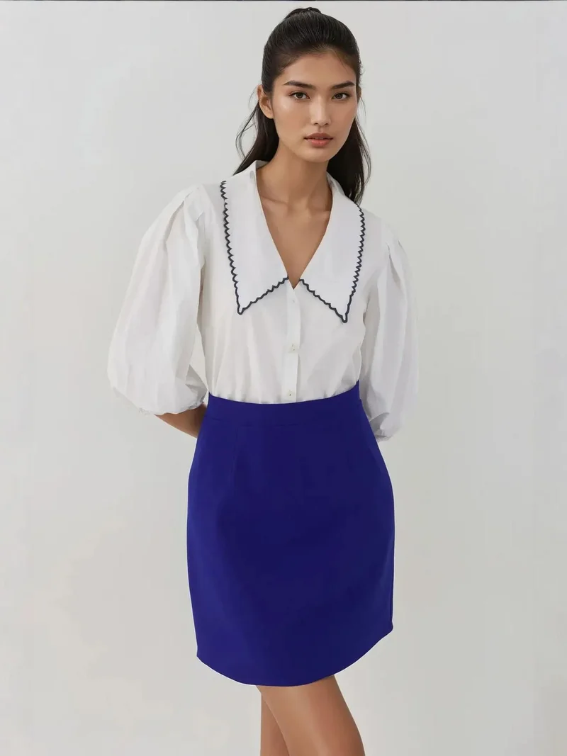 HICCUP High Waist A-Line Skirt