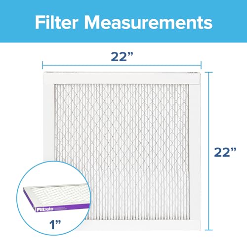 Filtrete 22x22x1 AC Furnace Air Filter, MERV 12, MPR 1500, CERTIFIED asthma & allergy friendly, 3 Month Pleated 1-Inch Electrostatic Air Cleaning Filter, 6-Pack (Actual Size 21.69x21.69x0.78 in) - Image 2