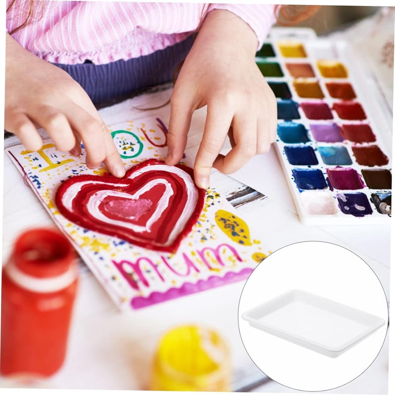 3Pcs Food Grade Plastic Experiment Tray Durable Art Tray for School Painting Craft Activities and Projects Lightweight Stackable Design for Easy Storage - Image 3