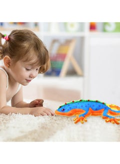 Civaner 22 Inches Realistic Lizard Stuffed Animal Plush Toy With Spots Colorful Gecko Stuffed Animal Sturdy Gecko Plush Reptilian Toy Huggable Birthday Gift For Little Person Teens (Yellow)  - Image 5