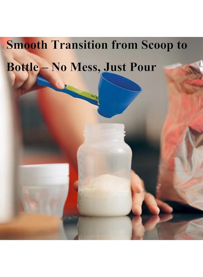 Slide & Measure Powder Funnel: Built-in Adjustable Scoop for Protein Shakers, Coffee, Baking - Mess-Free Dispensing Every Time  - Image 5