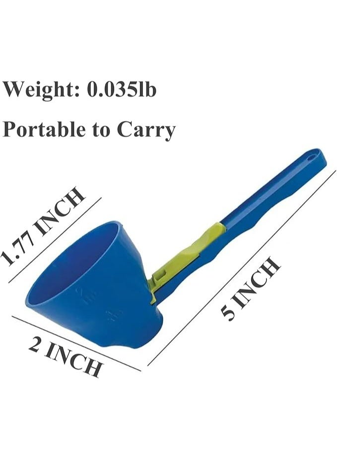 Slide & Measure Powder Funnel: Built-in Adjustable Scoop for Protein Shakers, Coffee, Baking - Mess-Free Dispensing Every Time  - Image 4