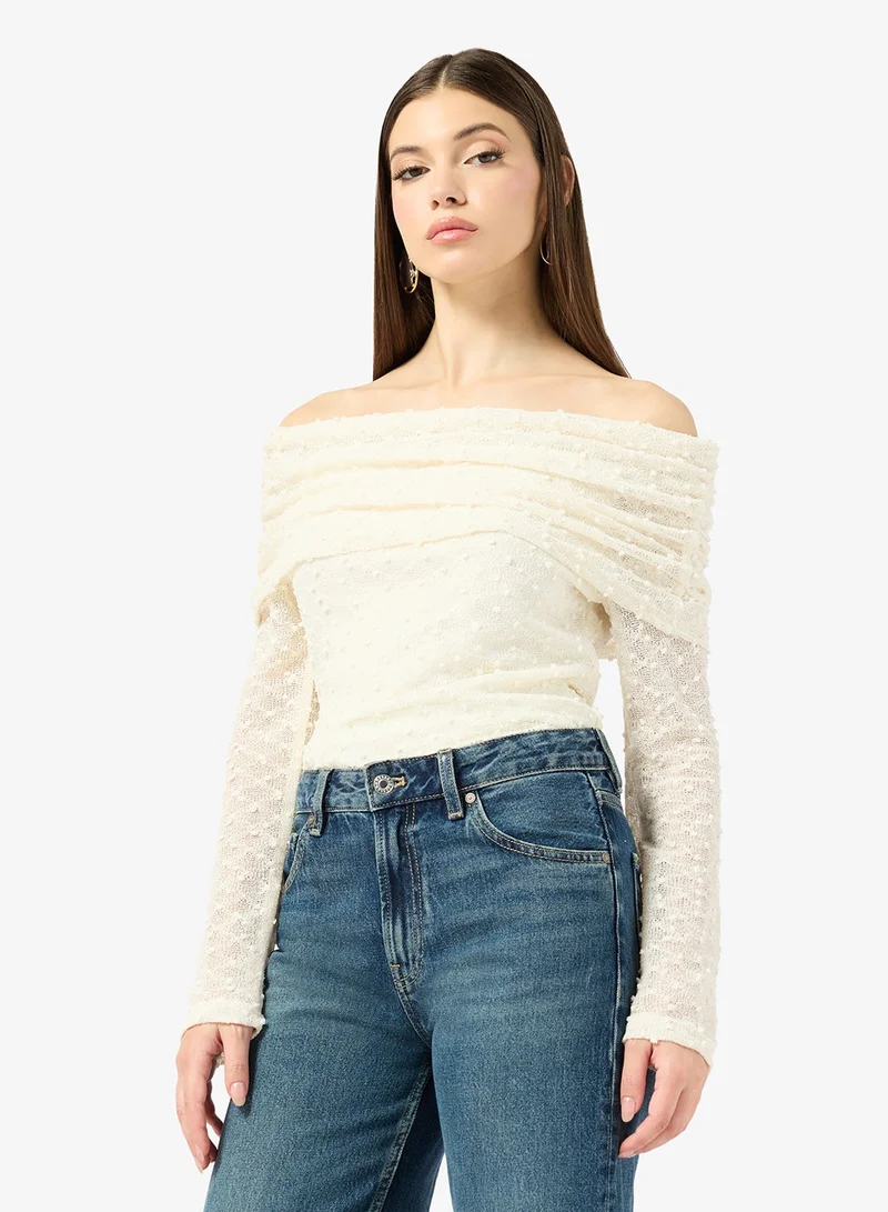 ELLA Lace Off Shoulder Top