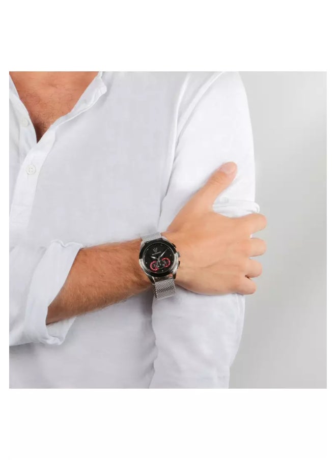 Maserati - Maserati Men's Traguardo Analog Display Analog Quartz Silver Watch - R8873612005 - Image 1
