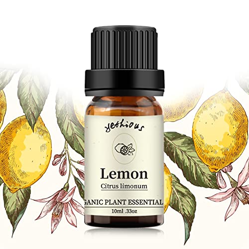 yethious Lemon Essential Oils for Diffuser & Aromatherapy Pure Lemon Oil for Skin, Hair Gift Oils - 10ML - Image 1