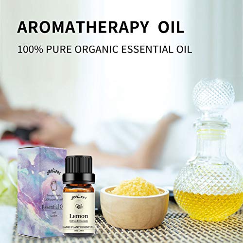 yethious Lemon Essential Oils for Diffuser & Aromatherapy Pure Lemon Oil for Skin, Hair Gift Oils - 10ML - Image 4