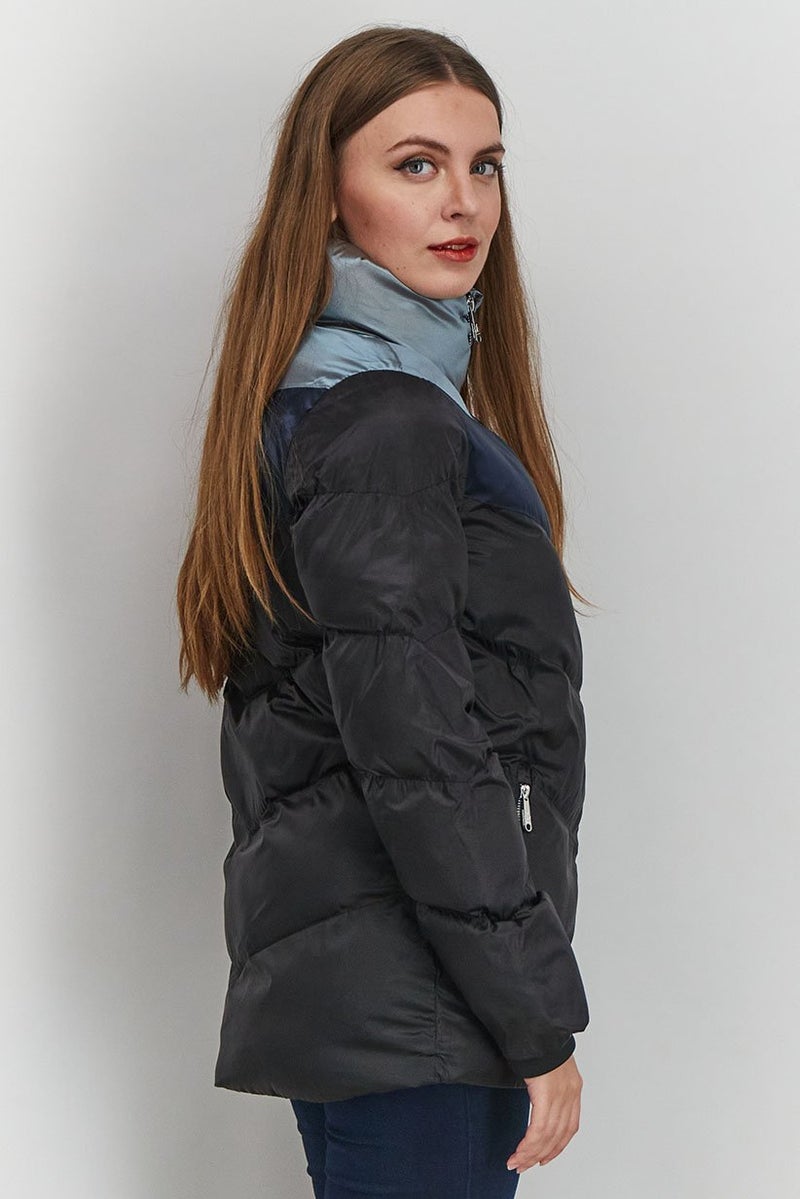 Sam Edelman Women Colorblock Puffer Jacket, Multicolor - Image 3