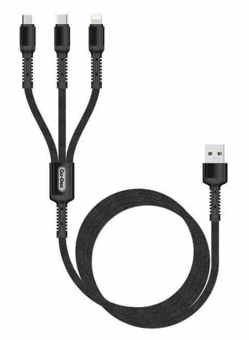 Go-Des UC-511 3 in 1 Quick Lightning Cable - Image 2