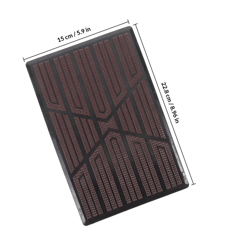Non Slip Car Floor Mat Full Coverage 23x15 Inch Black Base Coffee Edge - Image 3