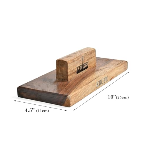 KRUFE Heavy-Duty Wooden Hand Float Trowel 10-Inch x 4.5-Inch Polished Wood Plastering Tool – Ideal for Concrete, Cement, Masonry, Wall Finishing, Flooring, Skimming, Rendering - Image 2