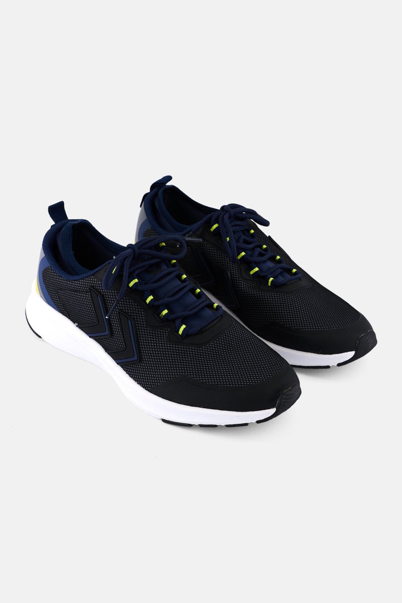 Hummel Men Flow Fit Lace Up Running Shoes, Black - Image 1