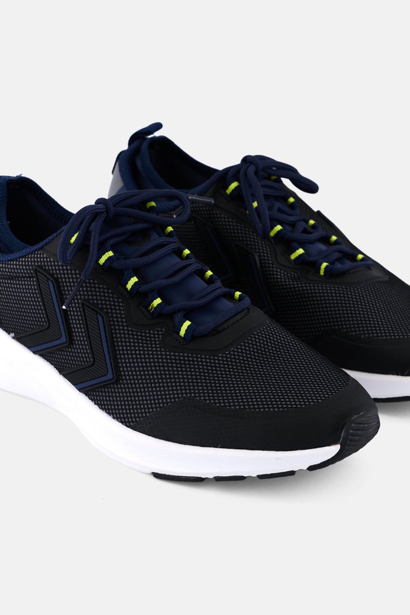 Hummel Men Flow Fit Lace Up Running Shoes, Black - Image 3