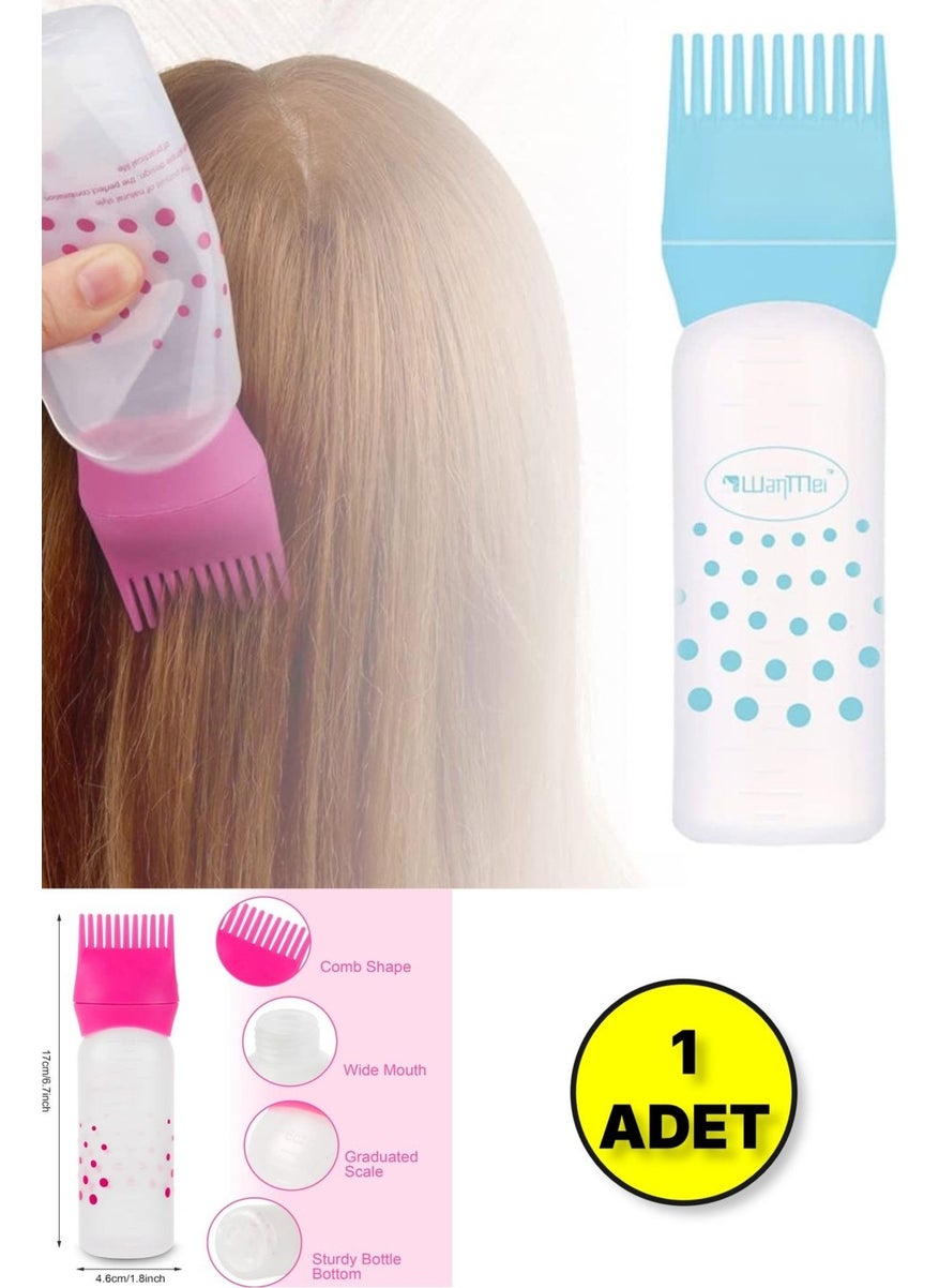 Toyfest Comb Hair Coloring Oiling Conditioning Bottle with Chamber - 1 Piece  - Image 1