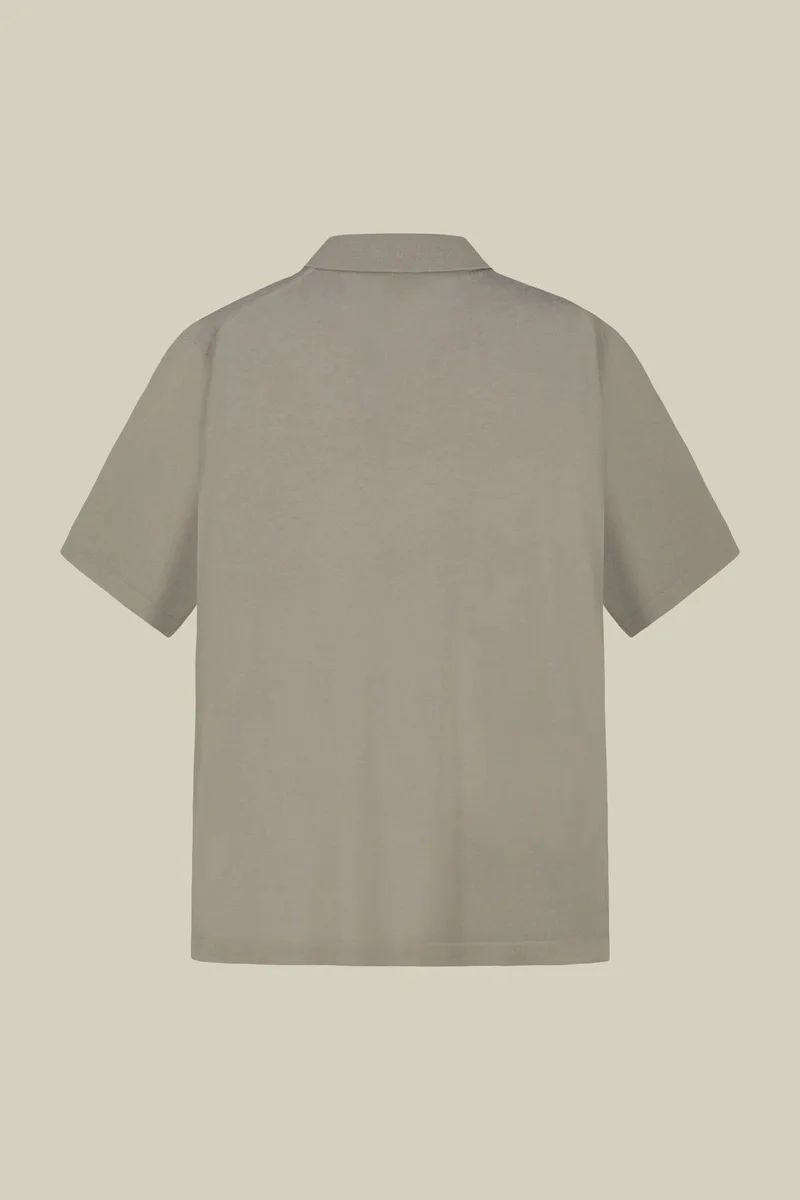 Doppelganger White Men's 100% cotton knit polo shirt with Derby collar - Ice for Men | Best Price UAE