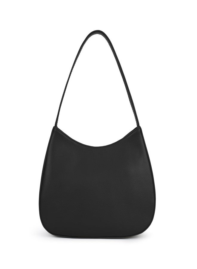 Fastrack Curve Shoulder Bag | Black Pebbled Faux-Leather Women’s Handbag | Gold Hardware Finish with Sturdy Handle, Zipper Closure & Organised Storage - Image 5