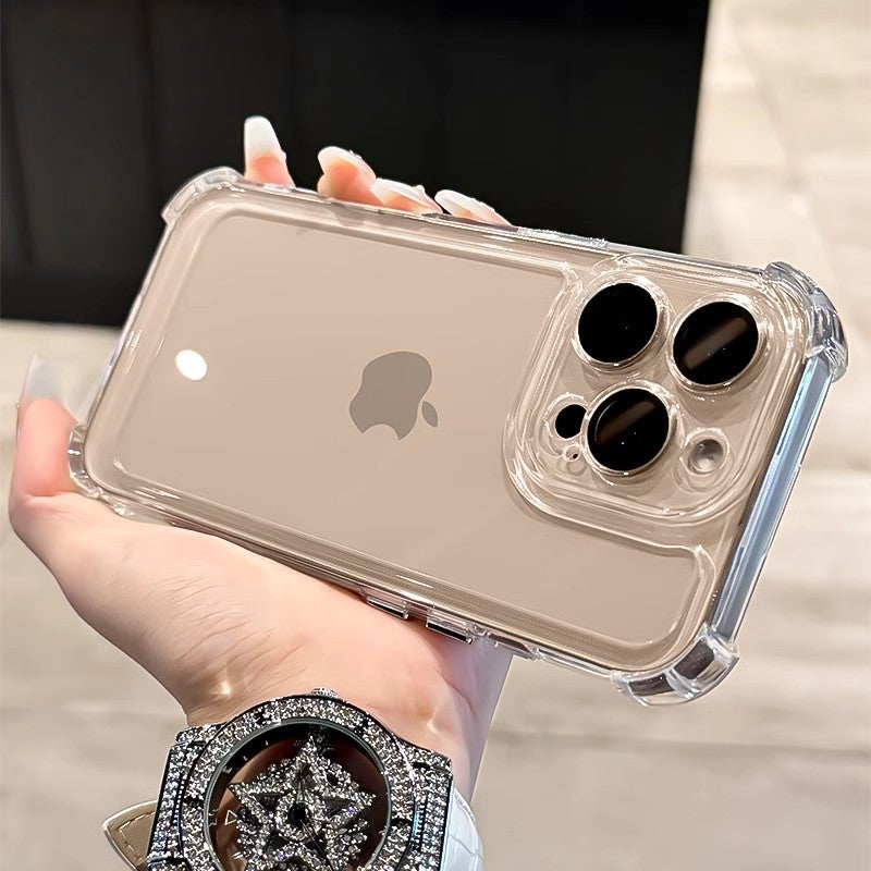 Anti-Yellowing Clear Phone Case with Built-in Lens Protector for iPhone 17 Pro, Full Coverage Shockproof - Image 1