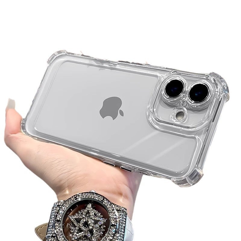 Anti-Yellowing Clear Phone Case with Built-in Lens Protector for iPhone 17 Pro, Full Coverage Shockproof - Image 5