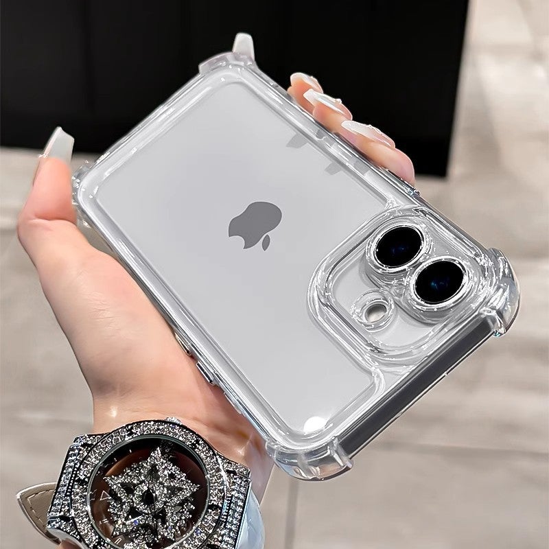 Anti-Yellowing Clear Phone Case with Built-in Lens Protector for iPhone 17 Pro, Full Coverage Shockproof - Image 3
