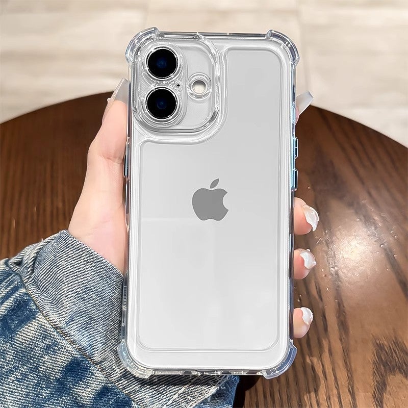 Anti-Yellowing Clear Phone Case with Built-in Lens Protector for iPhone 17 Pro, Full Coverage Shockproof - Image 2
